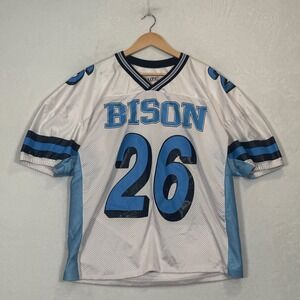 Vintage DeLONG White Bison Football Jersey XL